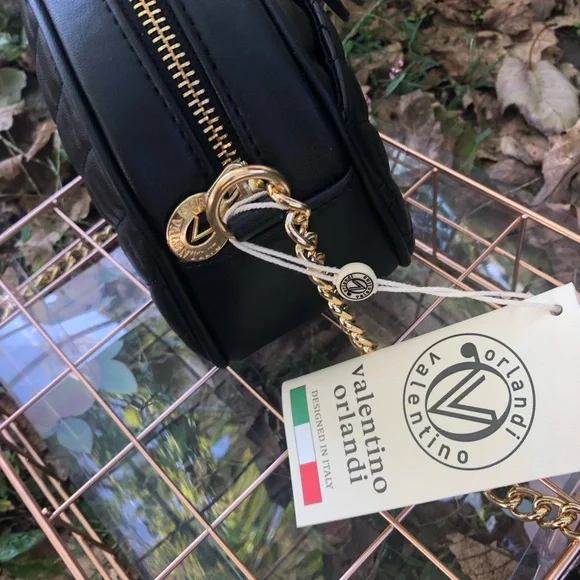 NWT Valentino Orlandi Zip Crossbody-Black-Designed in Italy 🇮🇹 - Picture 5 of 10